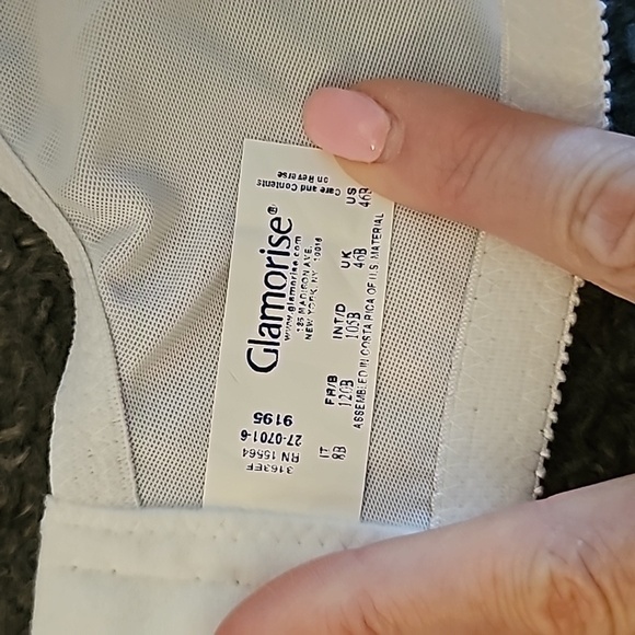 Glamorise sz 46 B white underwire bra new - Picture 4 of 4